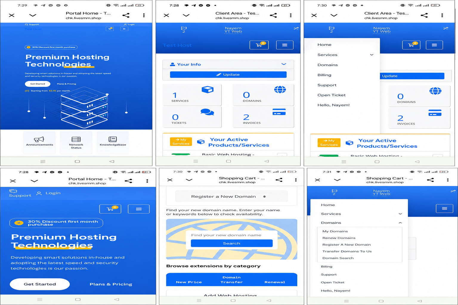Hostie Whmcs Premium Template Availabal